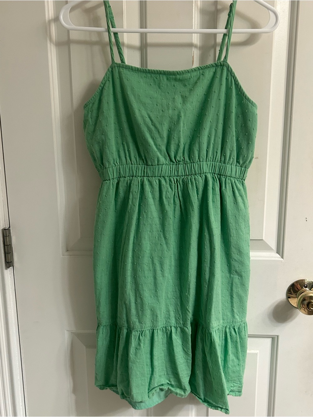 Girls abercrombie kids Green Eyelet Sundress with Ruffle Hem